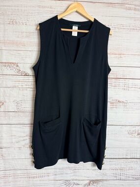 Ralph Lauren Black Sleeveless Swimsuit Cover Up L